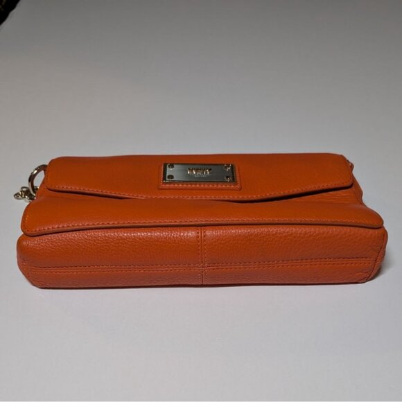 DKNY Soft Leather Bag Orange Chain Strap Crossbody/Shoulder Purse - Picture 10 of 15